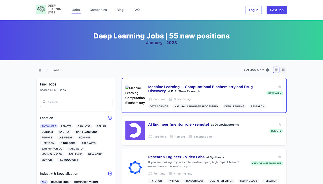 Deep Learning Jobs