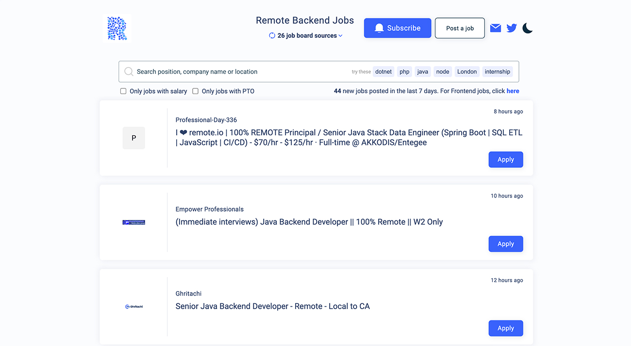 Remote Backend Jobs