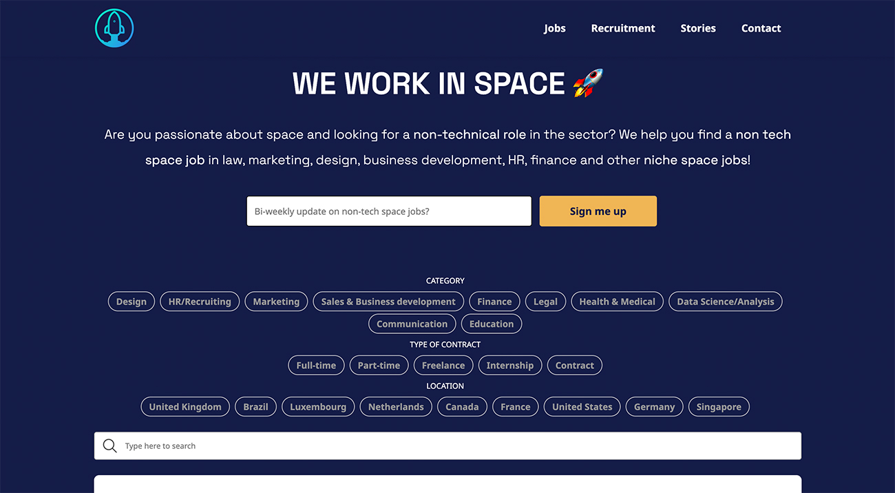 We Work in Space